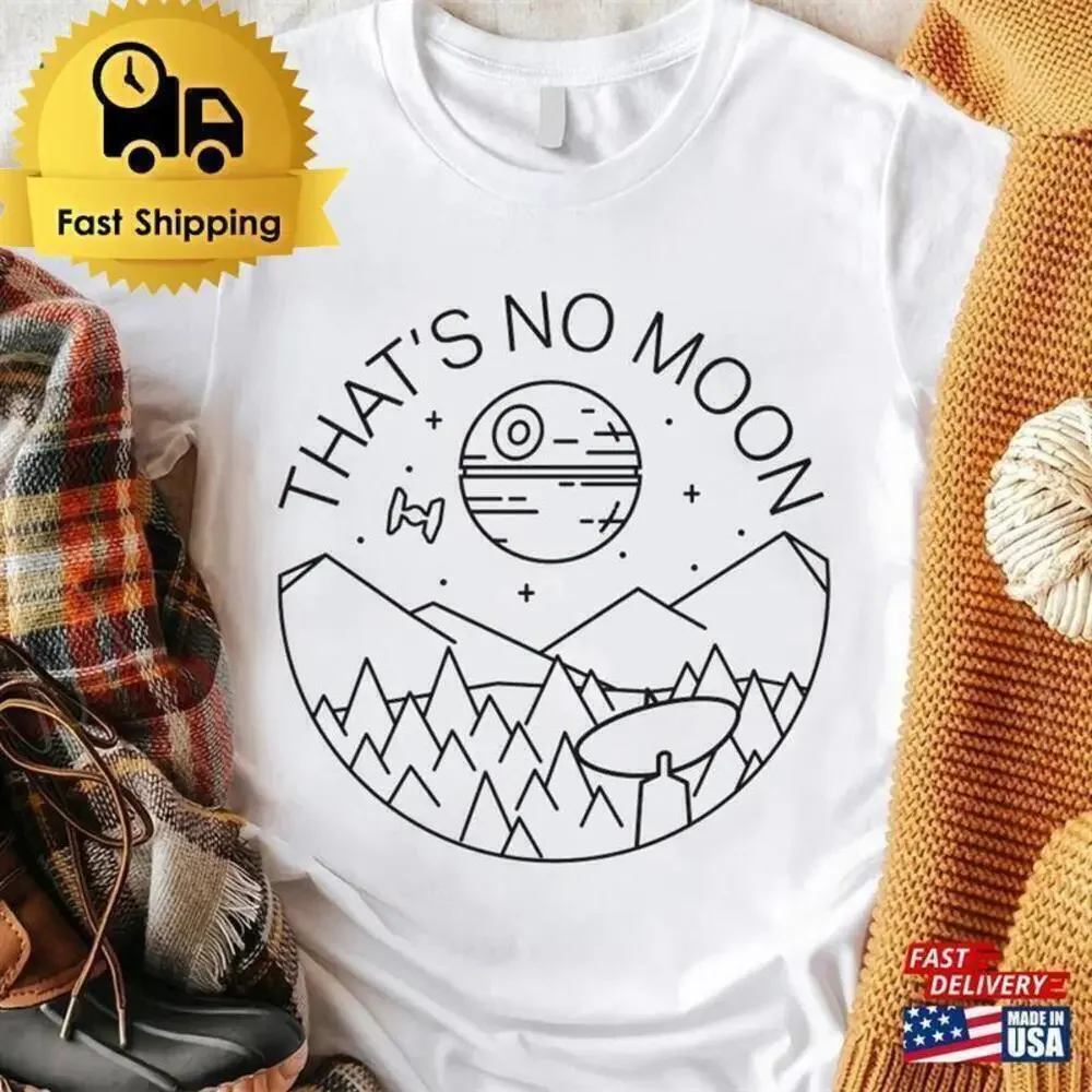 Thats No Moon Endor Landscape Retro Space Fan T-Shirt